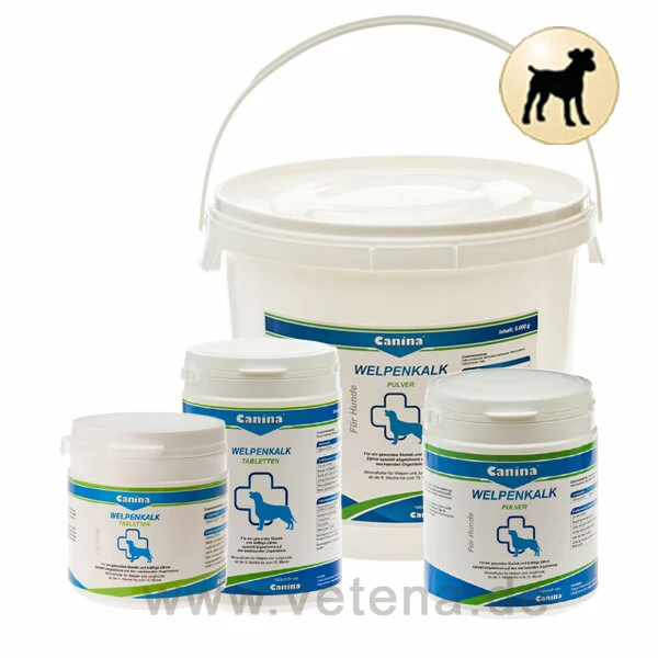 Canina Welpenkalk Tabletten & Pulver 3 Canina Welpenkalk Tabletten & Pulver
