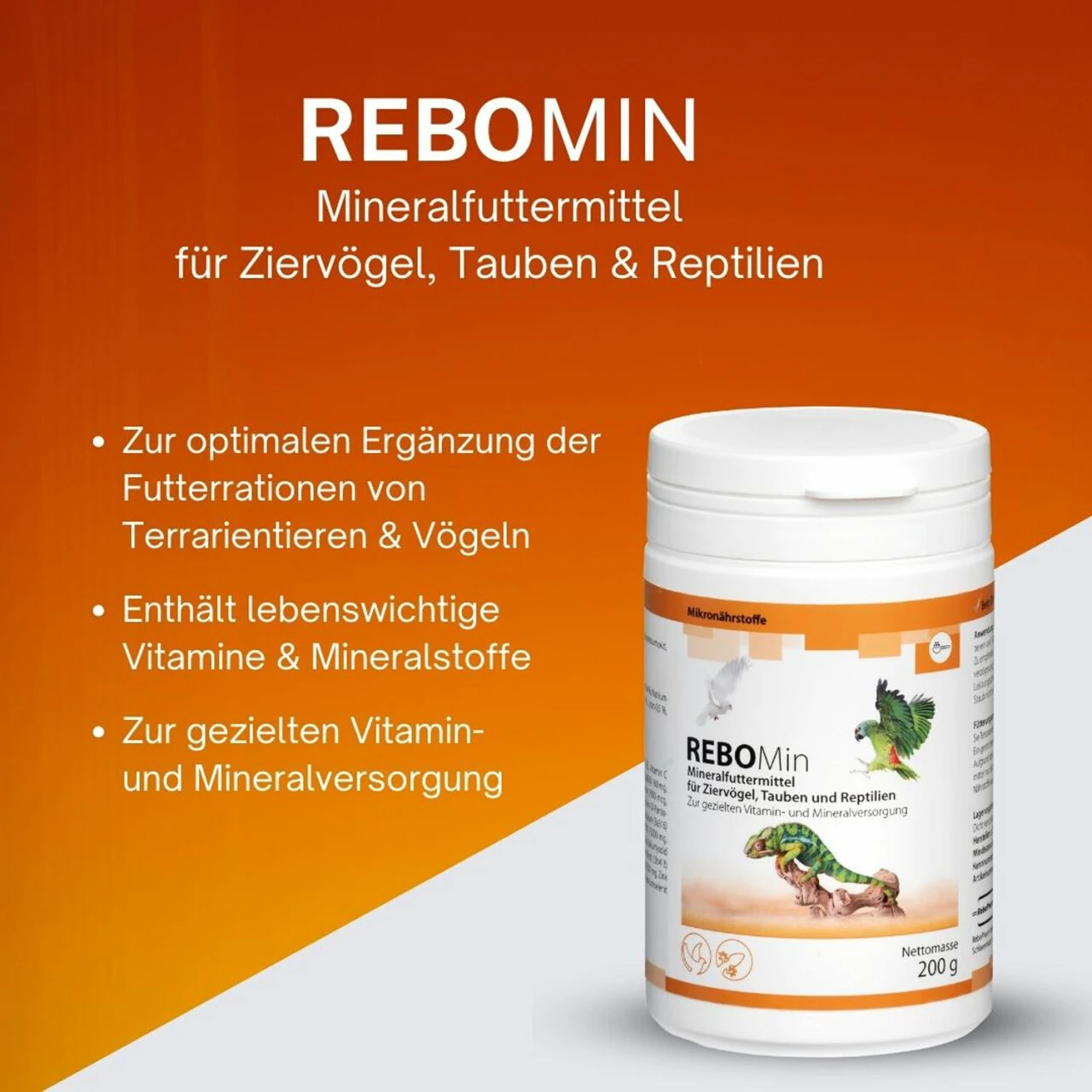 ReboVet REBOMin Für Vögel & Reptilien 4 ReboVet REBOMin Für Vögel & Reptilien – Bild 2