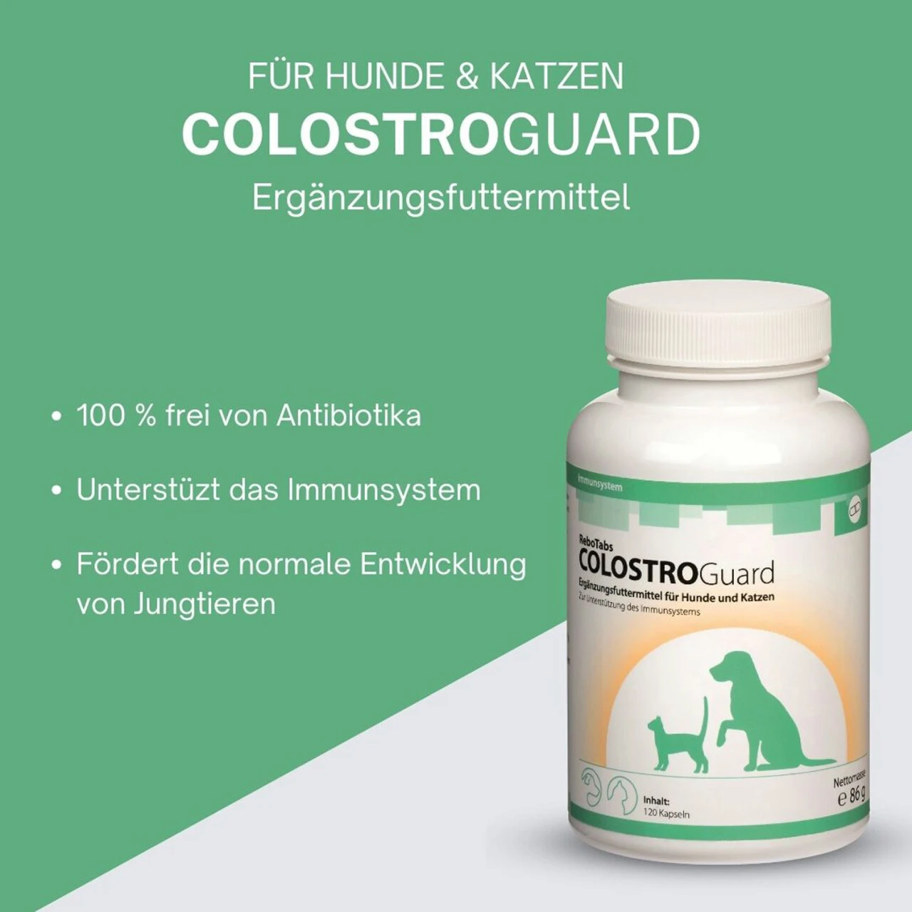 ReboTabs COLOSTROGuard Für Hunde & Katzen 4 ReboTabs COLOSTROGuard Für Hunde & Katzen – Bild 2