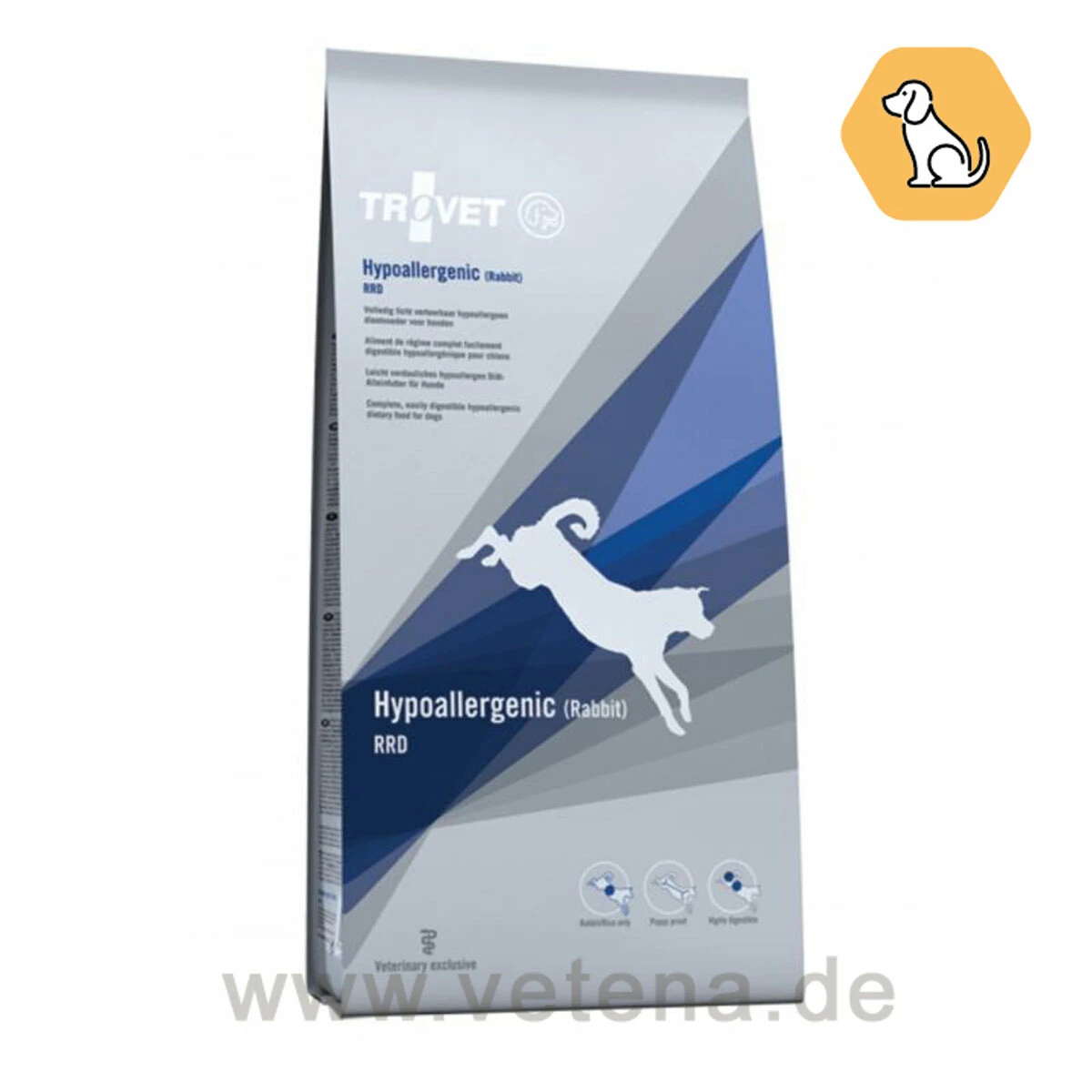 Trovet Hypoallergenic Kaninchen-Reis RRD Trockenfutter Für Hunde 3 Trovet Hypoallergenic Kaninchen-Reis RRD Trockenfutter Für Hunde